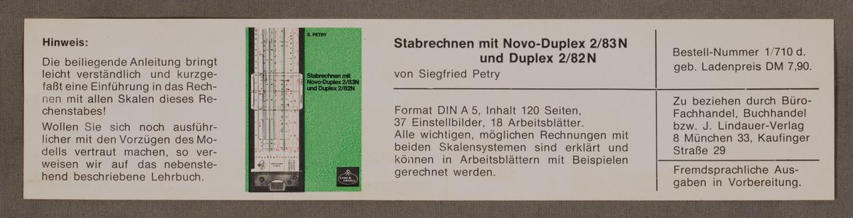 MiscNoteFront for Faber-Castell Novo-Duplex 2/83N #300