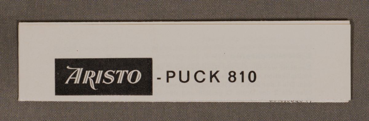 ManualImage for Aristo Puck 810 #305