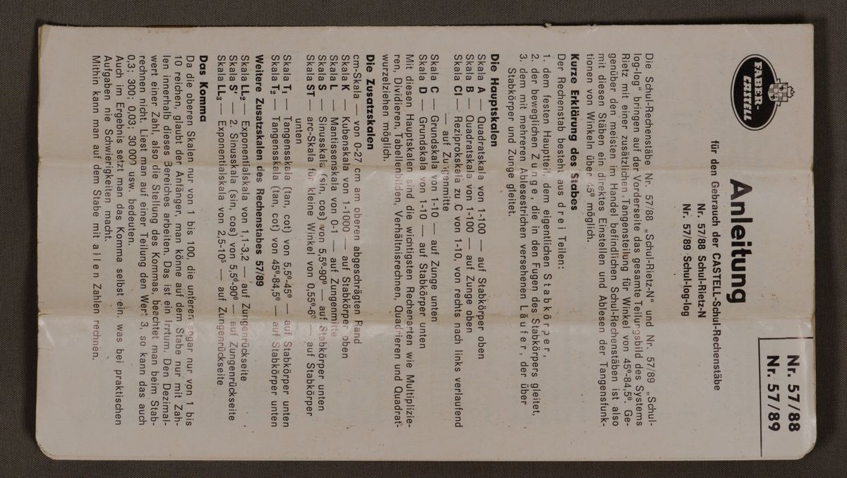 ManualImage for Faber-Castell D-Stab 57/89 #259