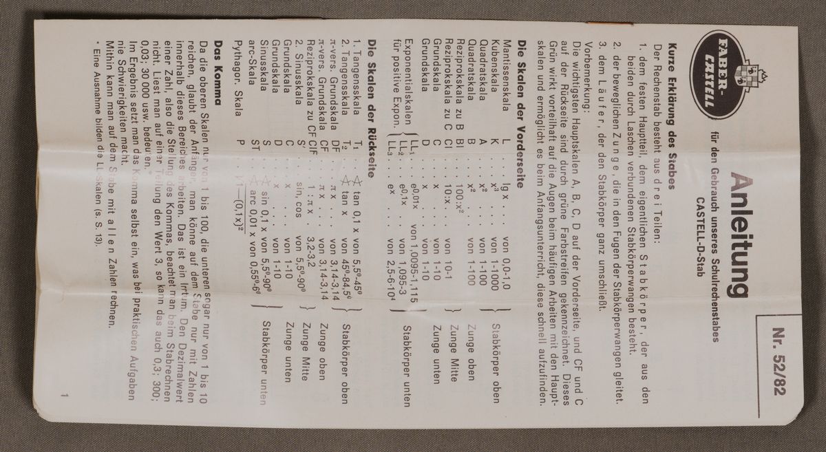 ManualImage for Faber-Castell D-Stab 52/82 #318