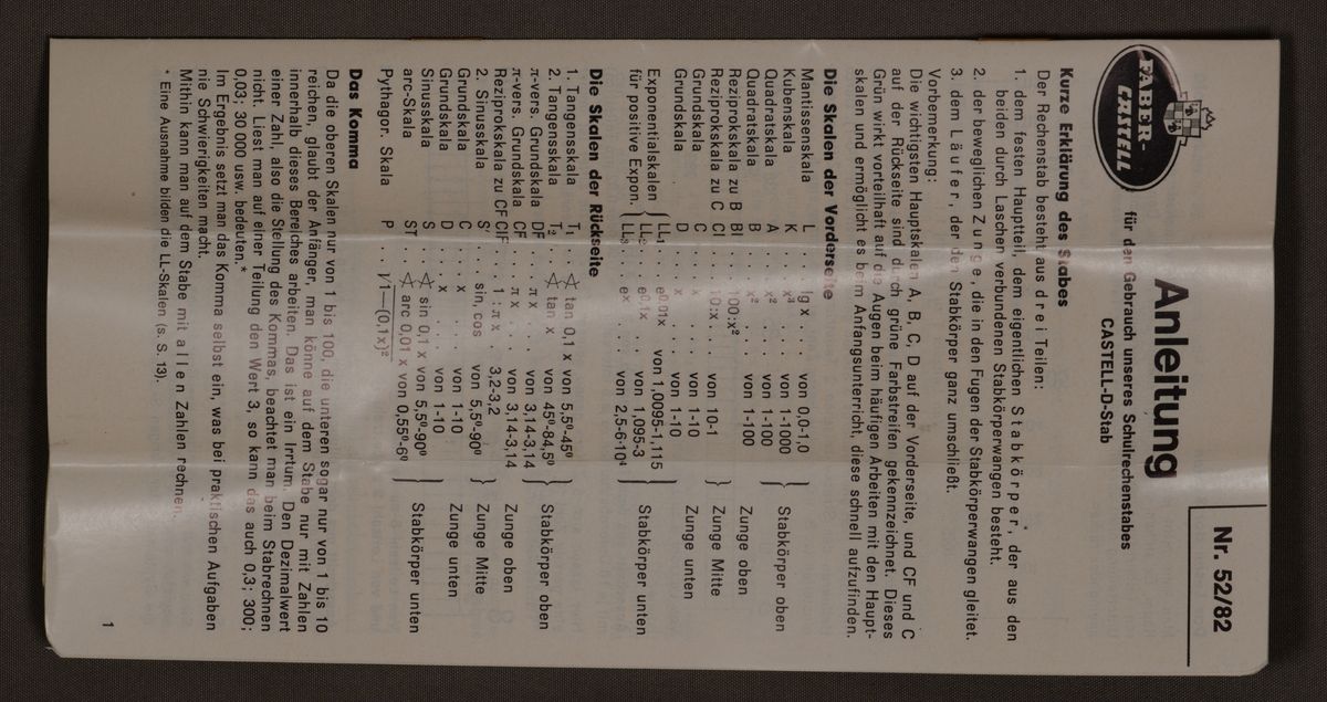 ManualImage for Faber-Castell D-Stab 52/82 #316