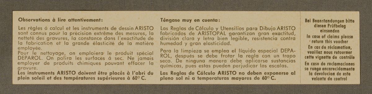 QABack Image for Aristo Scholar 103 LL #539